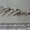 Signature labelled "gorvernor"