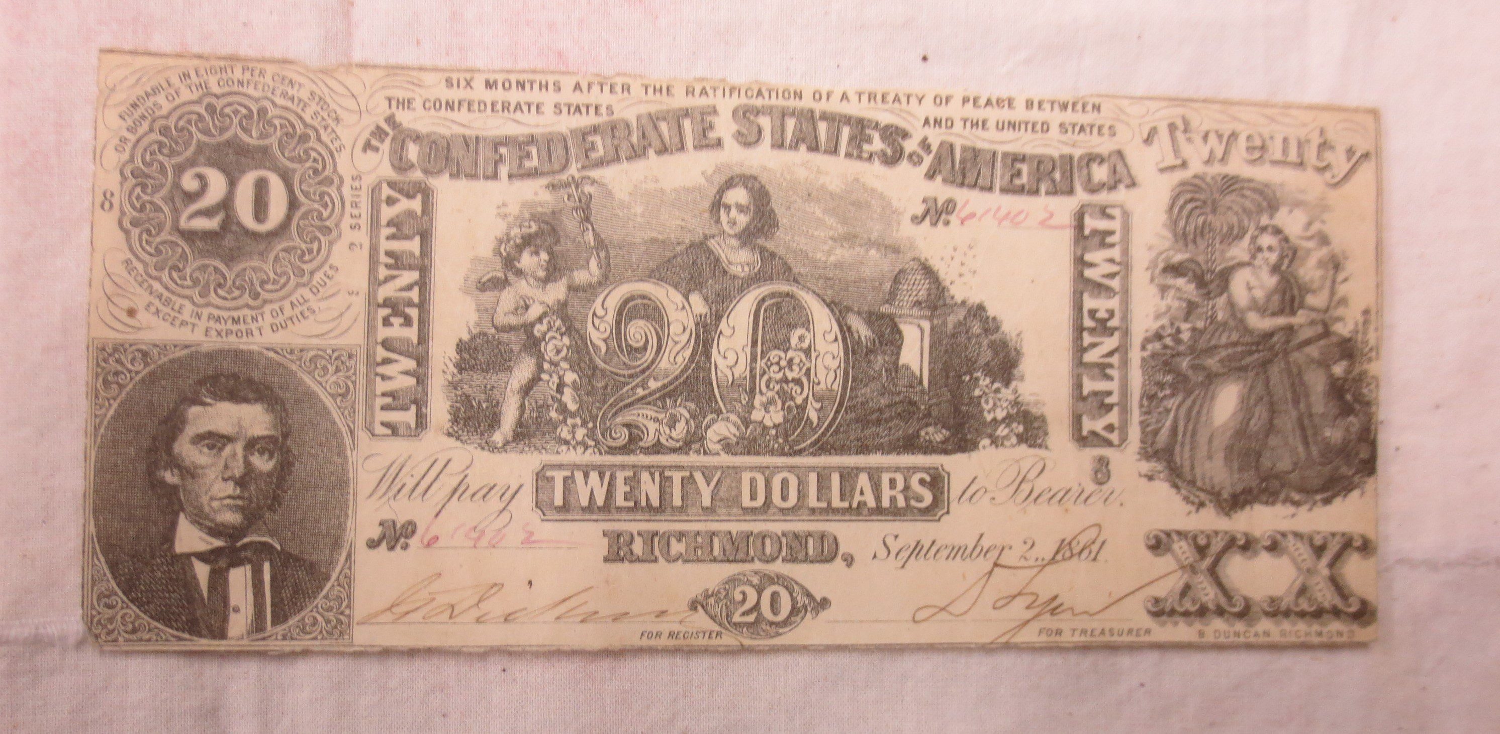 Back portion of the currency