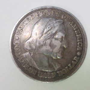 US Columbian silver coin of 1893