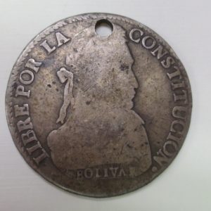 Bolivian silver coin