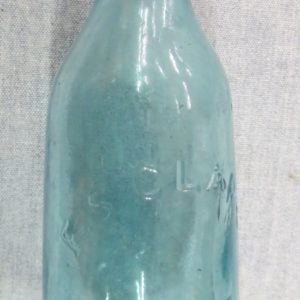 Light blue empty bottle