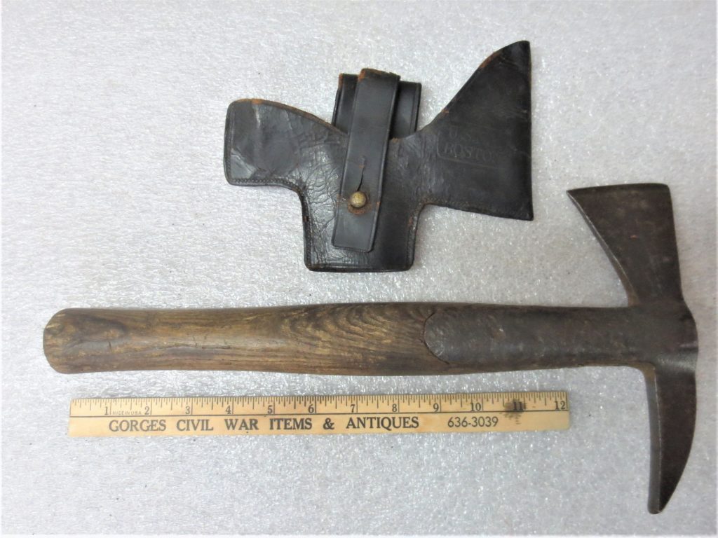 RARE Civil War Navy M1859 boarding axe and carrier, Boston Navy Yard ...