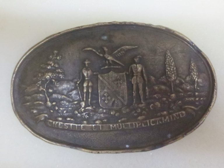 RARE Civil War Confederate Maryland belt buckle with all attachments