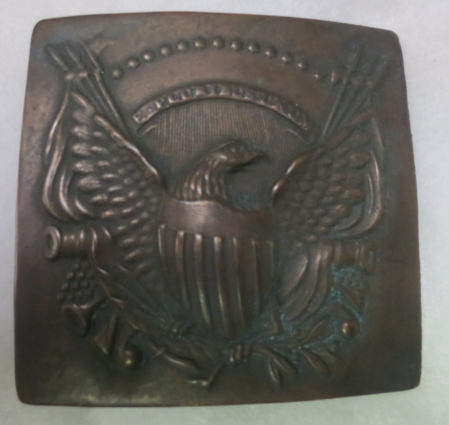 War of 1812 era US eagle artillery belt plate, Kerksis 167