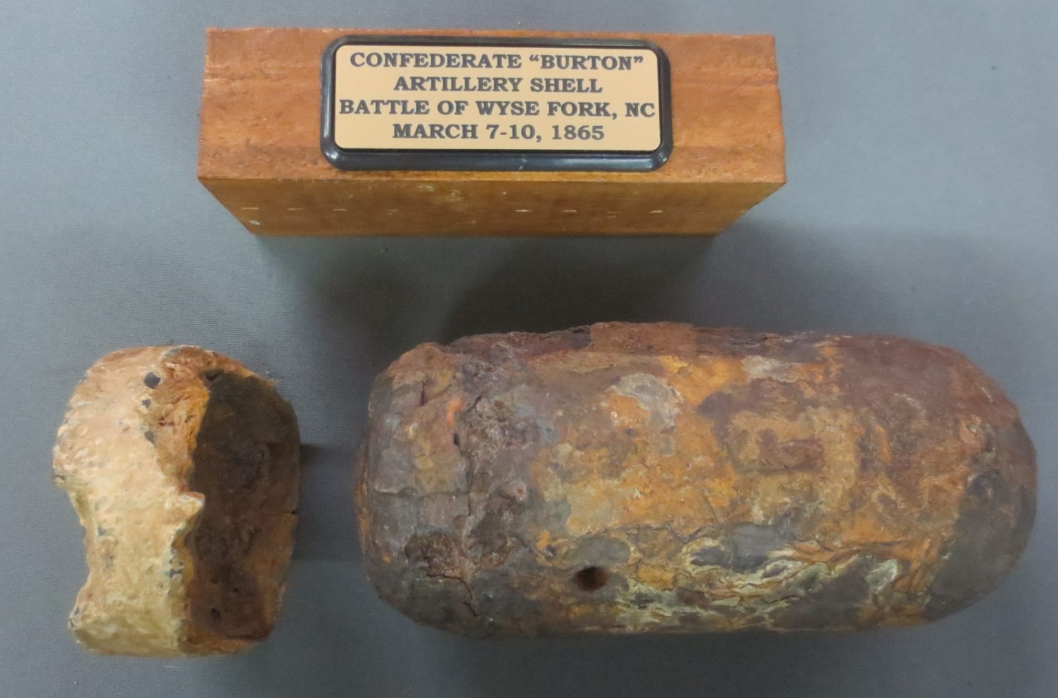 Civil War Confederate artillery shell from near Kinston, NC ...