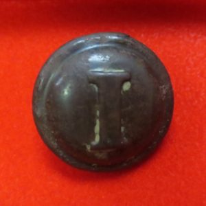 DB11 Civil War dug Confederate Infantry I coat button with faux rim, crisp Richmond maker mark, with shank