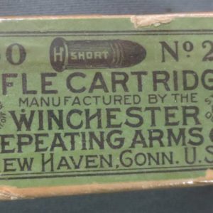 C25. .22 rimfire short, box of 50, Stetson’s Patent 1871, Winchester Repeating Arms Company