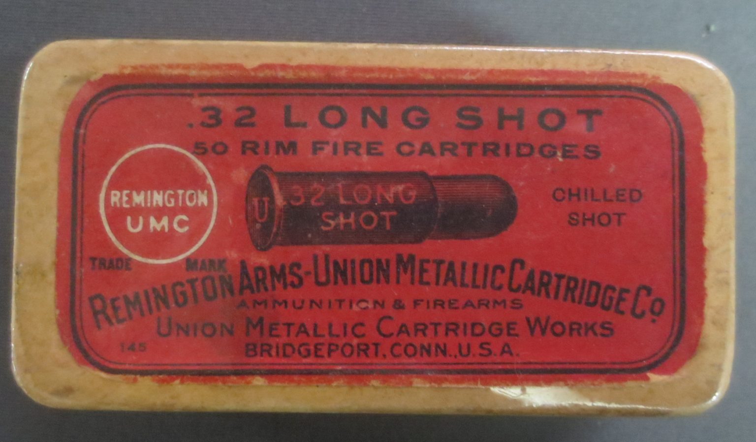 C32. .32 rimfire long, SHOT, box of 50, Remington ArmsUnion Metallic