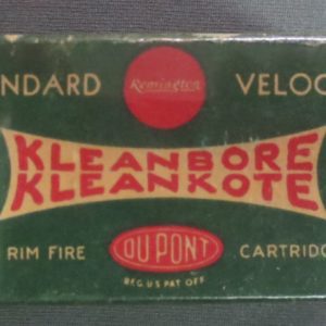 C34. .22 rimfire long, Kleanbore Kleankote, box of 50, Remington Arms Company (DuPont)
