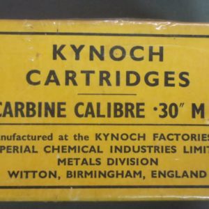 C35. .30 M1 carbine, box of 50, Knyoch, Imperial Chemical Company, England