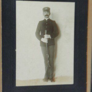 Cabinet card of Spanish American War era US infantry soldier