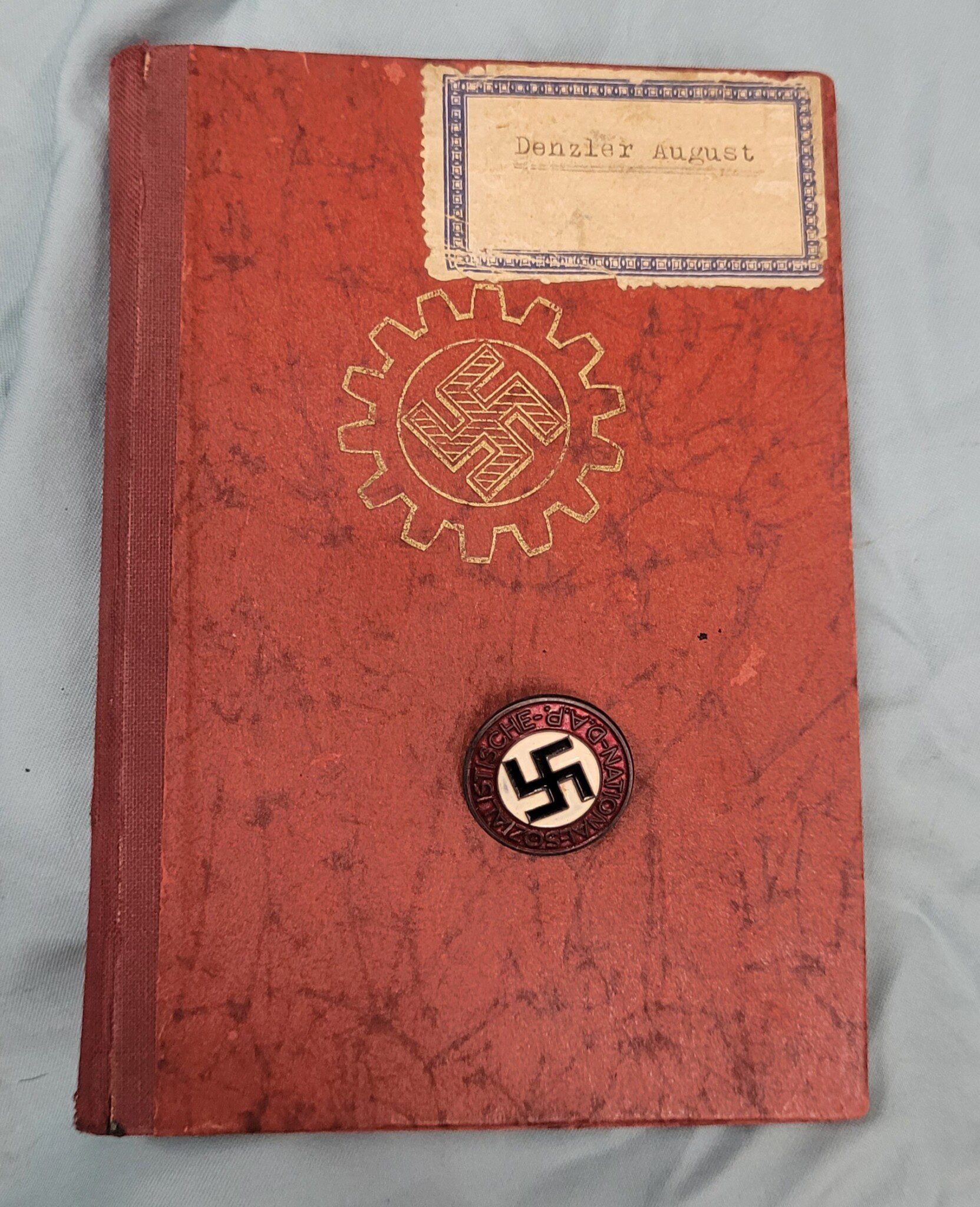 RARE identified WW2 era original Nazi Party lapel pin and document ...