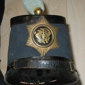 US Model 1867 Shako hat, maker marked, Indian Wars era