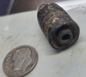 RARE Civil War Confederate Gardner Explosive bullet, non-dug!