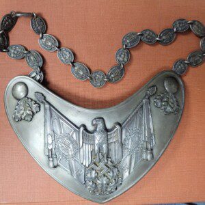 RARE silver German WWII HEER STANDARD/ COLOR BEARER'S GORGET BY AURICH, DRESDEN