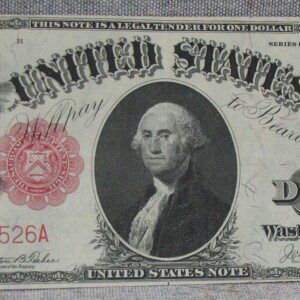 Extra fine and near MINT US horse blanket dollar bill, red seal series of 1917