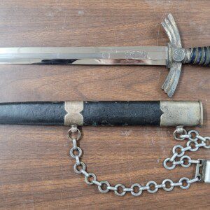 FINE German WW2 1st Model Luftwaffe (Air Force) dagger with chain