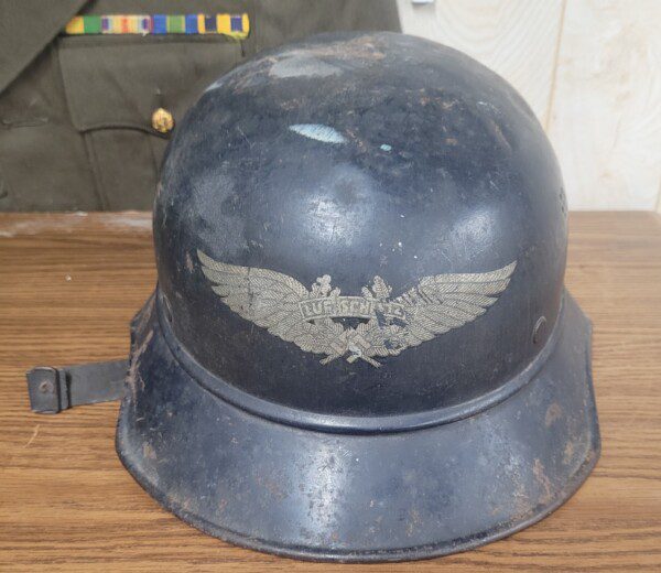 Original WWII German Luftshutz helmet, direct veteran estate purchase