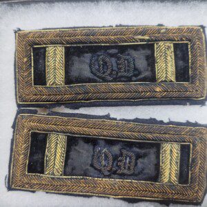 RARE set of Antebellum Civil War Quartermaster Depot double embroidered rank bars