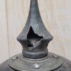 WWI German Prussian line infantry Pickelhaub spike helmet M1915, BULLET STRUCK! - Image 5