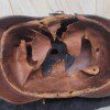 WWI German Prussian line infantry Pickelhaub spike helmet M1915, BULLET STRUCK! - Image 7