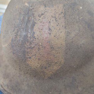 Original WWI Doughboy helmet shell, 1st Division “Big Red 1” paint!