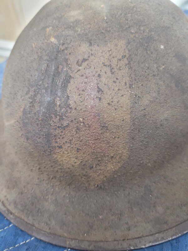 Original WWI Doughboy helmet shell, 1st Division “Big Red 1” paint!