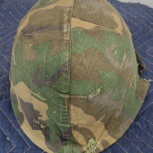 US Army combat helmet used in Viet Nam, mid-1960s