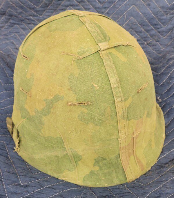 US  Marine Corps combat helmet used in Viet Nam, early 1960s