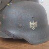 German WWII Heer (Army) Infantry helmet, M42, KIA battle damaged! - Image 2