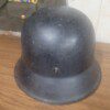 German WWII Luftwaffe (Air Force) ground force combat helmet with original liner - Image 3