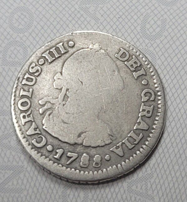Colonial Rev War silver half reale coin dated 1788 Fredericksburg Virginia