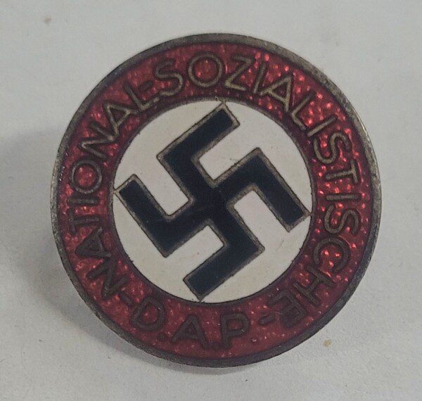 Original WWII Nazi German National Socialist (Nazi) party pin, enamel pin back, nice!