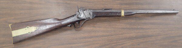 SCARCE Civil War brass mounted M1853 Sharps Cavalry carbine, Slant Breech
