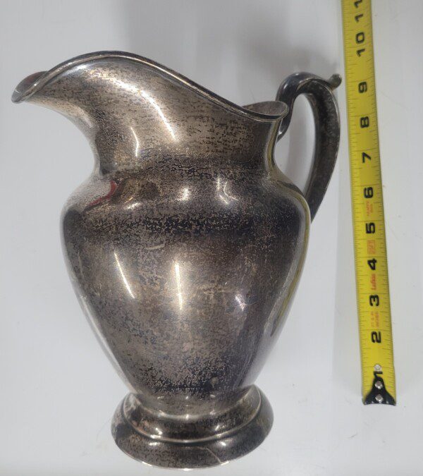 Beautiful STERLING SILVER Gorham water pitcher, 4 ¼ pint (#182), weighs well over a pound!