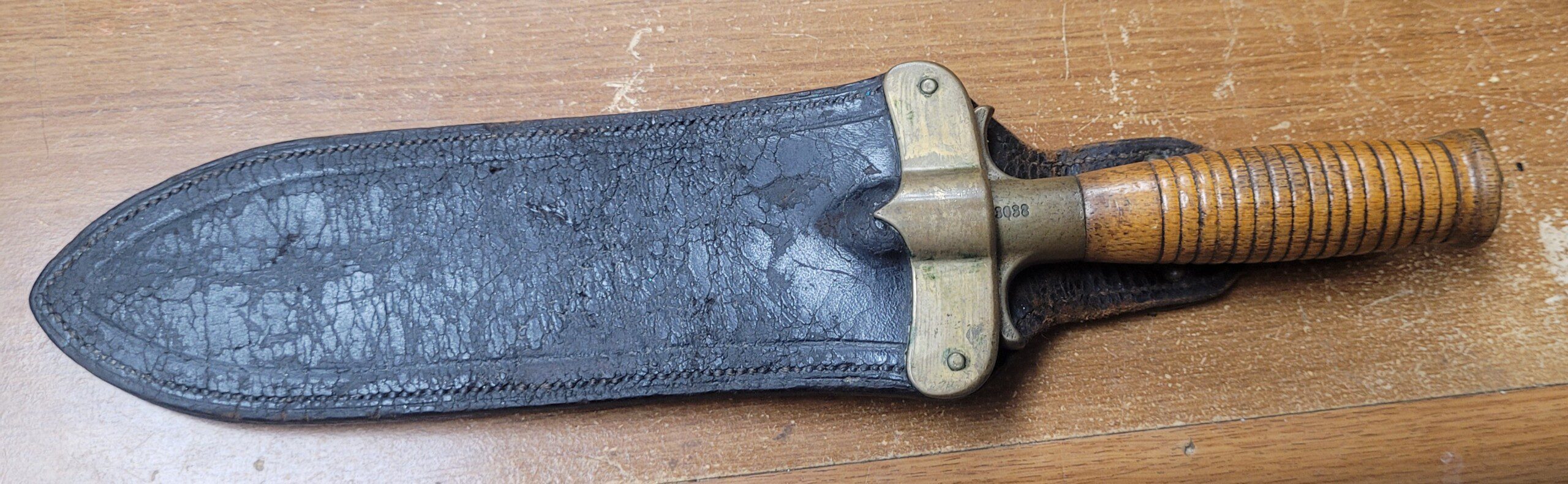 RARE Indian Wars US Army Model 1880 military hunting knife with original scabbard - Image 5