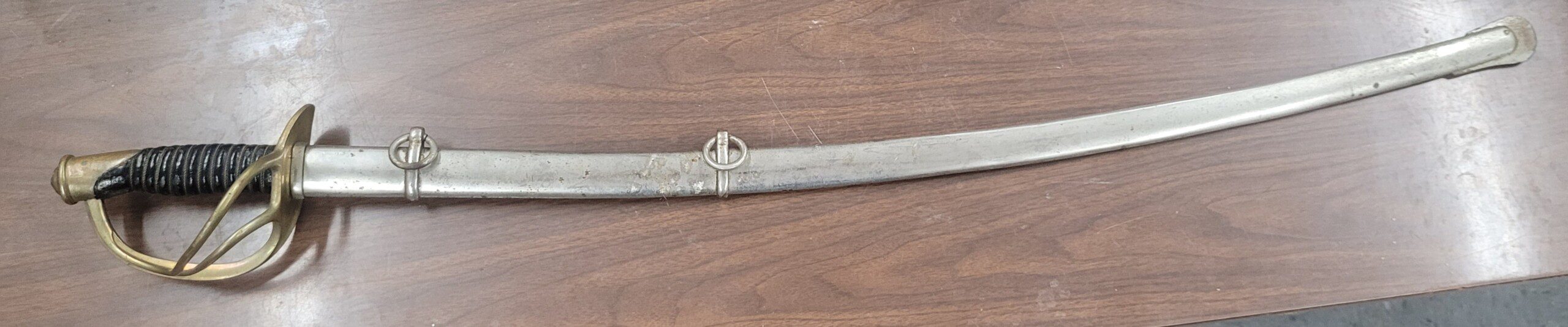 Civil War US Model 1860 Light Cavalry sword and scabbard, nice! - Image 2
