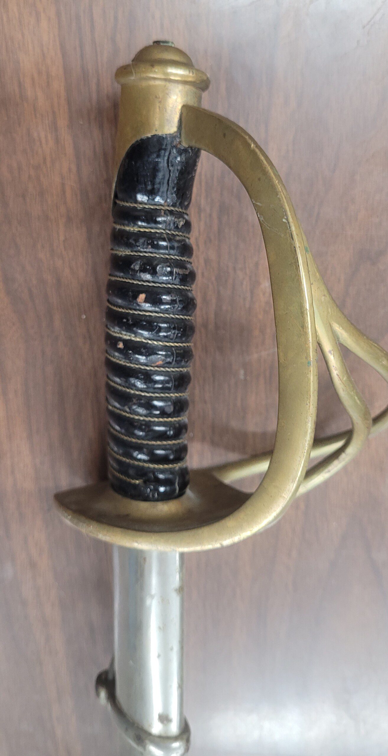 Civil War US Model 1860 Light Cavalry sword and scabbard, nice! - Image 3