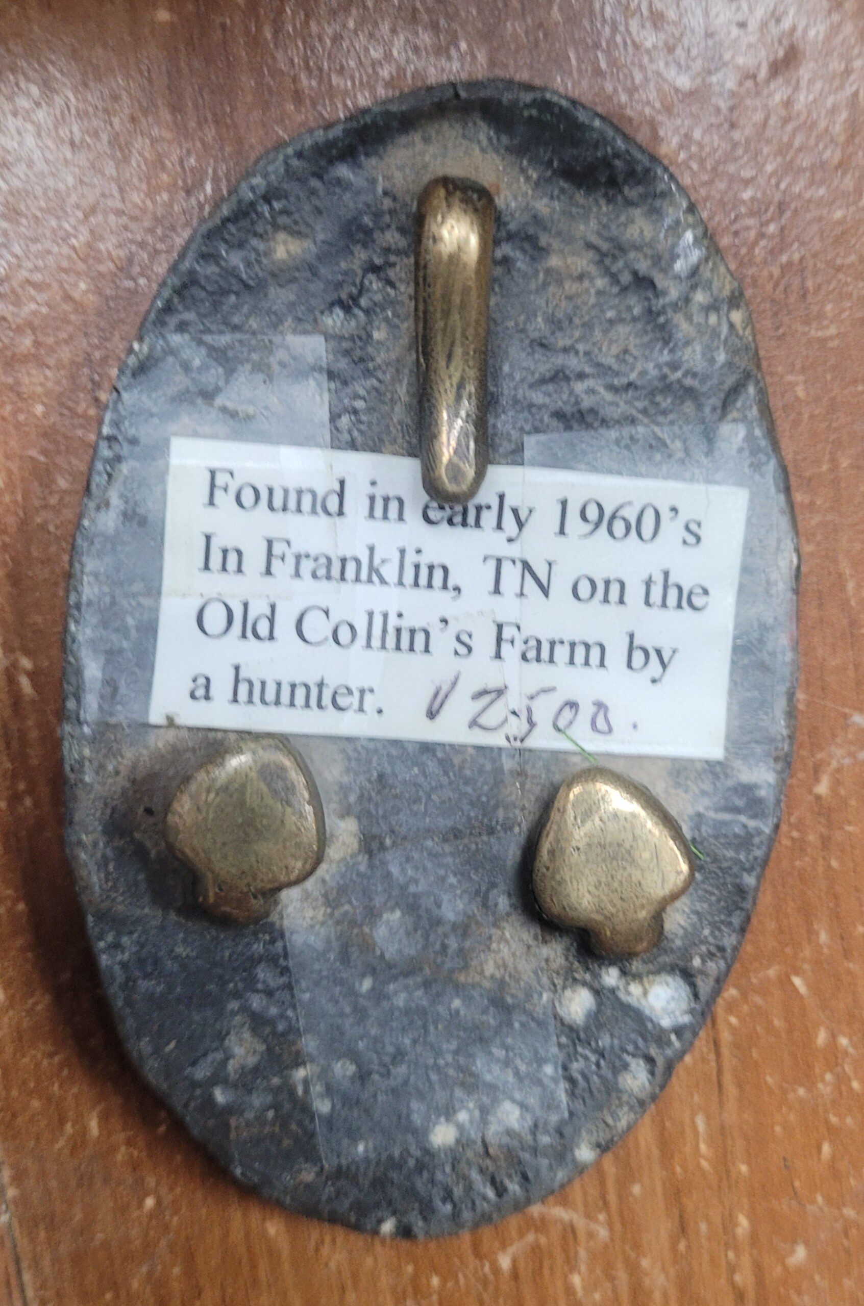 RARE Oval eagle belt plate from Franklin, Tennessee battlefield RARITY of 9! - Image 2