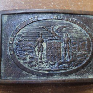 Exceptional and RARE Civil War Maryland sword belt plate!