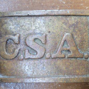 FINE Civil War Confederate CSA buckle, Richmond Armory style, possibly GETTYSBURG!