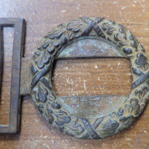 Fine Confederate Civil War wreath portion of CS tongue and wreath belt buckle
