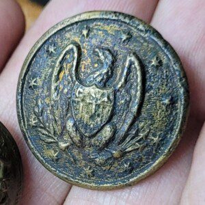 RARE Civil War Confederate Staff officer uniform button, CS-1 !
