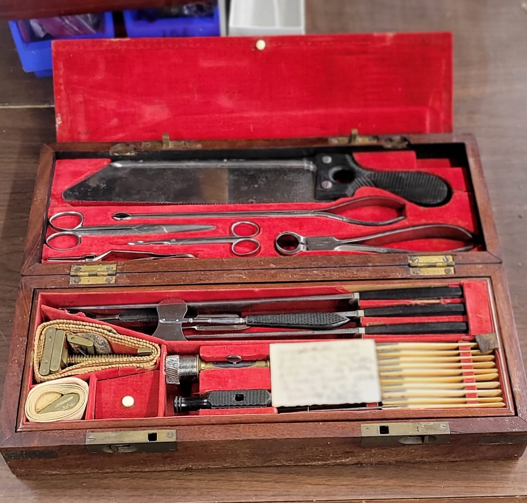 VERY RARE US Hospital Department field surgical kit, 3 tier, recovered from Cedar Creek battlefield!