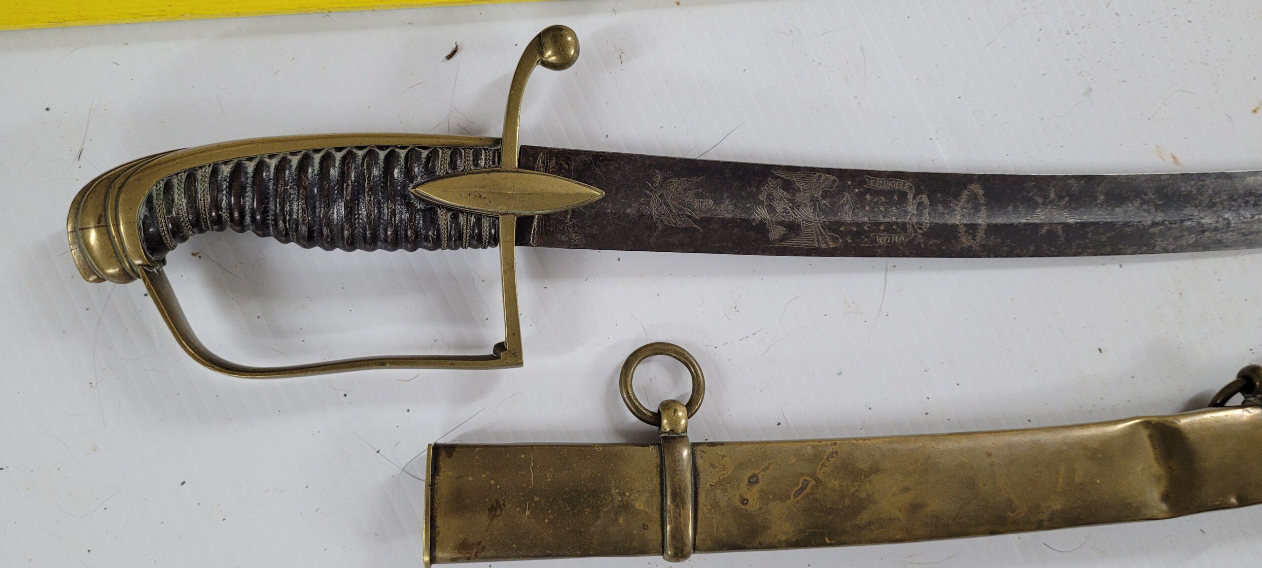 Exceptional American War of 1812 era Napoleonic style sword with patriotic motifs - Image 2