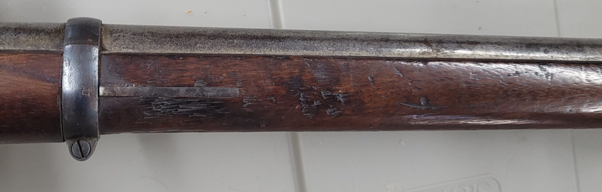 Civil War Springfield rifle musket dated 1864 with near MINT stock and bands! - Image 3