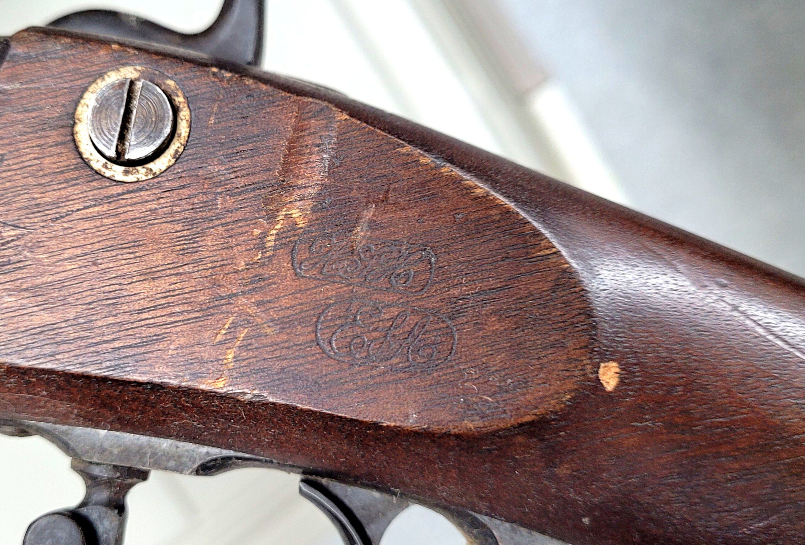 Civil War Springfield rifle musket dated 1864 with near MINT stock and bands! - Image 6