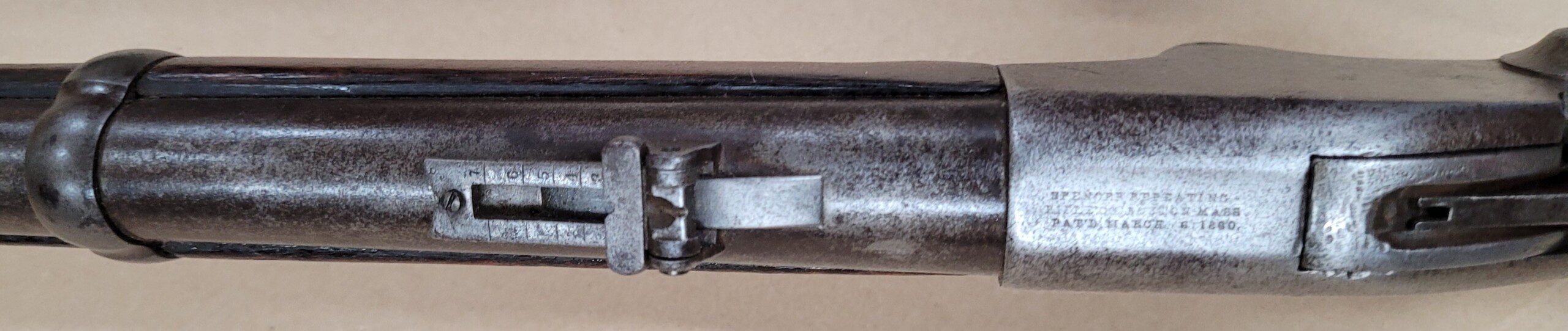 Exceptional Civil War Spencer Repeating RIFLE, 8th Indiana Cavalry range! - Image 3