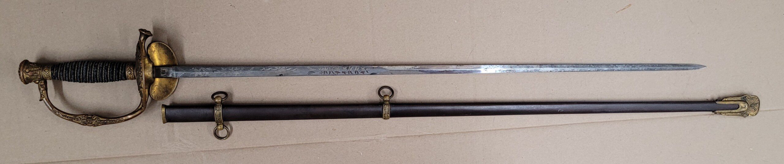 RARE Civil War Ames Model 1860 Field and Staff Officer sword - Image 2