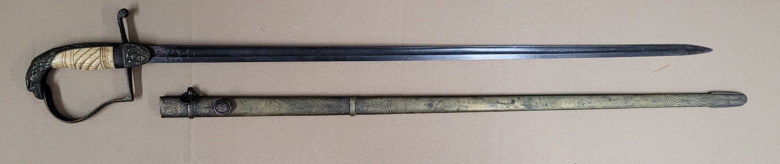 Rare 1825-1835 American eaglehead sword from New York - Image 2